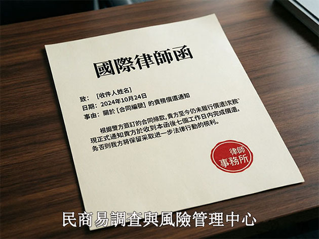 國際律師函/催收信